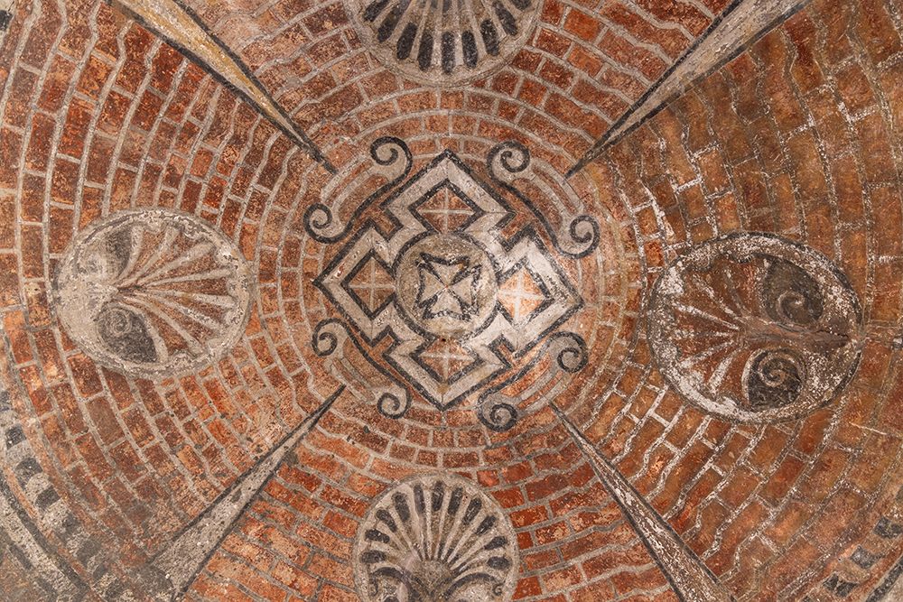 Antequera, Malaga, Andalusia, Spain. Decorated brick dome